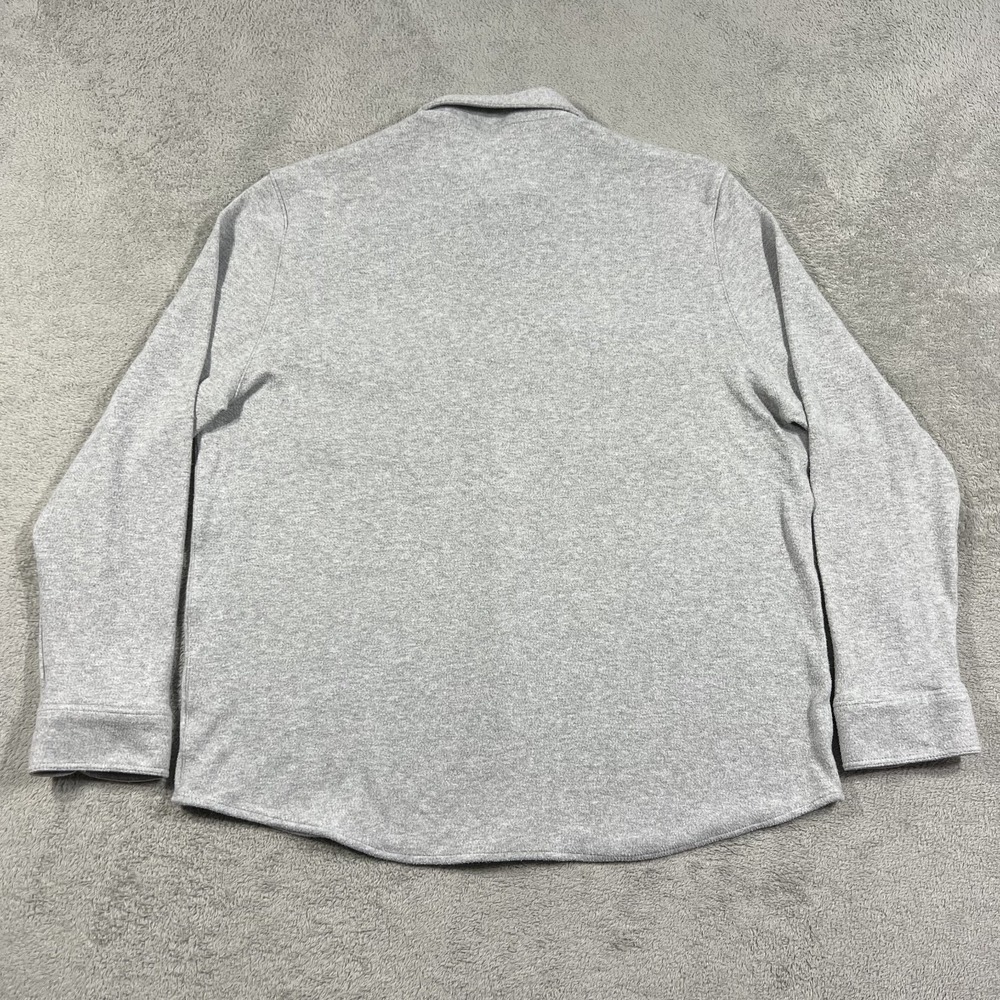 Faherty Legend Sweater Shirt Mens 2XL Gray Button Up Flannel Pockets Stretch - Picture 10 of 12